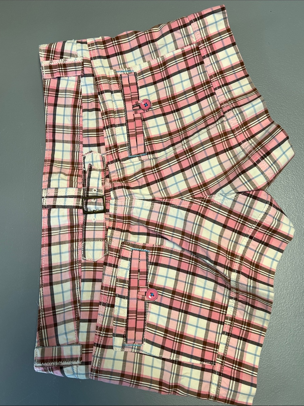 American Eagle Outfitters women’s Pink Plaid Shorts Size 12